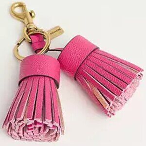 Coach Pink Remade Colorblock Tassel Bag Charm - Rare Item -
